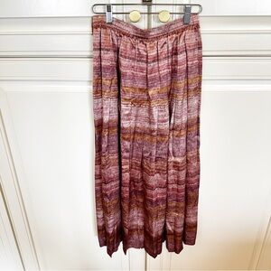 Umi Collections Anne Crimmins Vintage Silk Pattern Dusty Pink Women’s Maxi Skirt